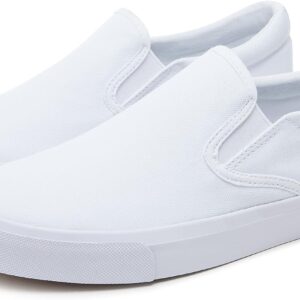 Mens Slip on Sneakers Loafers Shoes Black Shoes White Casual Fashion Shoes