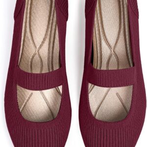 Women's Flats Shoes Pointed Toe Knit Washable Ballet Comfortable Dressy  Flat