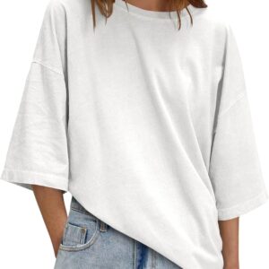 Womens  Loose Fit T-Shirts | Half Sleeve, Summer Casual Crew Neck,  Basic Tees, Spring trendy clothing, Teacher outfits