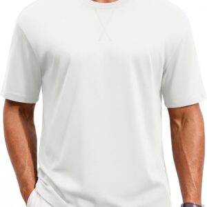 Men's Cotton T Shirts Drop Shoulder Short Sleeve Crew Neck Tee | Pure Cotton Fabric, Soft And Breathable, Relaxed Drop Shoulder Fit, X-Stitch Detail, Casual Summer Daily Wear